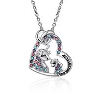 Artistic Animal Unicorn Alloy Plating Inlay Rhinestones Gold Plated Silver Plated Women's Pendant Necklace sku image 2