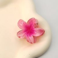 Cute Sweet Solid Color Flower Plastic Stoving Varnish Hair Claws sku image 14