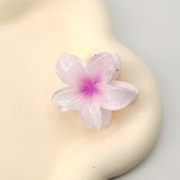 Cute Sweet Solid Color Flower Plastic Stoving Varnish Hair Claws sku image 13