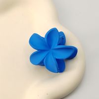 Cute Sweet Solid Color Flower Plastic Stoving Varnish Hair Claws sku image 8