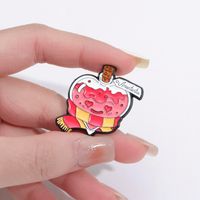 Cartoon Style Cute Cowboy Style Animal Cat Bottle Alloy Stamping Stoving Varnish Plating Unisex Brooches main image 4