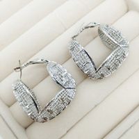 1 Pair Elegant Lady Streetwear Flower Alloy 18K Gold Plated Hoop Earrings main image 6