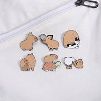 Cartoon Style Cute Cowboy Style Animal Alloy Stamping Stoving Varnish Plating Unisex Brooches main image 1
