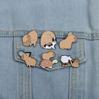 Cartoon Style Cute Cowboy Style Animal Alloy Stamping Stoving Varnish Plating Unisex Brooches main image 6