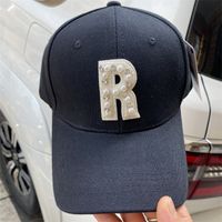 Adults Casual Hip-Hop Commute Letter Pearl Curved Eaves Baseball Cap main image 1