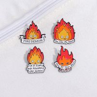 Cartoon Style Cute Cowboy Style Letter Flame Alloy Stamping Stoving Varnish Plating Unisex Brooches main image 1