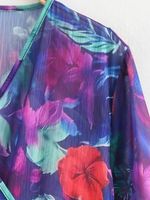 Women's Regular Dress Streetwear V Neck Printing Sleeveless Tropical Flower Above Knee Holiday Beach main image 5