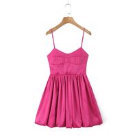Women's Strap Dress Preppy Style V Neck Sleeveless Solid Color Above Knee Holiday Daily Date main image 3