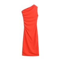 Women's Sheath Dress Streetwear Oblique Collar Sleeveless Solid Color Maxi Long Dress Holiday Banquet Date main image 5