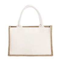 Women's Medium Canvas Letter Basic Classic Style Open Shopping Bags sku image 1