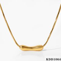 304 Stainless Steel 14K Gold Plated White Gold Plated Gold Plated Casual Solid Color Pendant Necklace sku image 1