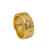 Copper 18K Gold Plated Casual Classic Style Plating Solid Color Wide Band Rings main image 2