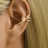 1 Piece Simple Style Classic Style Animal Inlay Alloy Artificial Rhinestones Ear Cuffs main image 2
