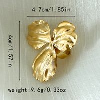304 Stainless Steel 14K Gold Plated Vintage Style Simple Style Plating Flower Rings sku image 4