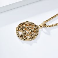 Hip-Hop Retro Solid Color 304 Stainless Steel Plating 18K Gold Plated Men's Pendant Necklace main image 4