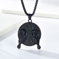 Hip-Hop Retro Solid Color 304 Stainless Steel Plating 18K Gold Plated Men's Pendant Necklace main image 3