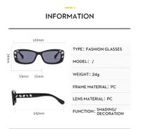 Elegant Glam Luxurious Color Block Ac Square Full Frame Women's Sunglasses main image 2