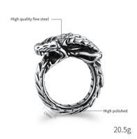 Hip-Hop Retro Solid Color 304 Stainless Steel Plating 18K Gold Plated Men's Rings main image 3