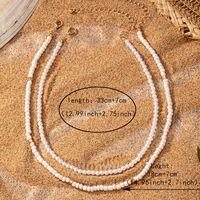 Vacation Tropical Starfish Plastic Shell Zinc Alloy Beaded Plating 14K Gold Plated Women's Three Layer Necklace main image 9
