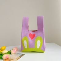 Women's Small Polyester Cartoon Heart Shape Basic Vintage Style Open Handbag sku image 7