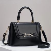 Women's Medium Pu Leather Color Block Vintage Style Classic Style Zipper Crossbody Bag sku image 5