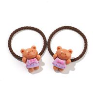 Kid'S Cartoon Style Cute Sweet Bear Plastic Rubber Band Hair Tie main image 6