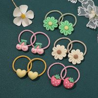 Kid'S Cartoon Style Cute Sweet Fruit Plastic Rubber Band Hair Tie main image 6