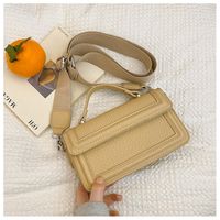Women's Medium Pu Leather Solid Color Vintage Style Classic Style Flip Cover Crossbody Bag sku image 4