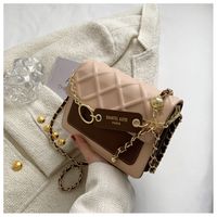 Women's Small Pu Leather Solid Color Lingge Vintage Style Streetwear Flip Cover Crossbody Bag sku image 2