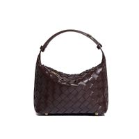 Women's Medium Straw Solid Color Vacation Classic Style Weave Zipper Underarm Bag sku image 6
