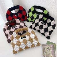 Women's Small Polyester Argyle Vintage Style Classic Style Square Open Handbag main image 5