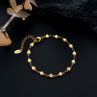 304 Stainless Steel 18K Gold Plated Commute Shiny Sequins Geometric Round Bracelets Necklace main image 2