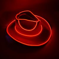 Halloween Carnival Colorful Sequins Wireless Luminous Western Cowboy Hat sku image 28