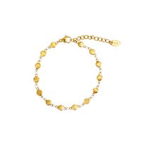 304 Stainless Steel 18K Gold Plated Commute Shiny Sequins Geometric Round Bracelets Necklace sku image 1