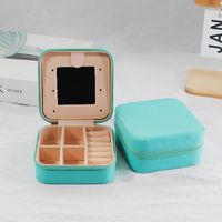 Simple Style Classic Style Solid Color Pu Leather Jewelry Boxes sku image 13