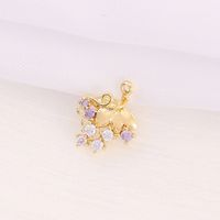 1 Piece 11 * 14mm Copper Zircon 18K Gold Plated Grape Polished Pendant sku image 1