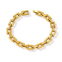304 Stainless Steel 18K Gold Plated Vacation Solid Color Bracelets Necklace sku image 2