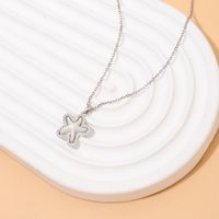 Wholesale Casual Vacation Starfish Copper Plating Inlay Gold Plated Zircon Pendant Necklace main image 3