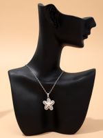 Wholesale Casual Vacation Starfish Copper Plating Inlay Gold Plated Zircon Pendant Necklace sku image 1