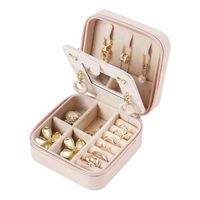 Casual Vacation Solid Color Leather Wholesale Jewelry Boxes sku image 6