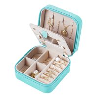 Fashion Solid Color Pu Leather Jewelry Boxes sku image 11