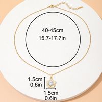 Wholesale Elegant Lady Streetwear Flower Copper Inlay Gold Plated Zircon Pendant Necklace main image 2