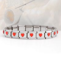 Simple Style Heart Shape Stainless Steel Handmade Bracelets sku image 35