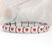 Simple Style Heart Shape Stainless Steel Handmade Bracelets sku image 38