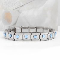 Simple Style Heart Shape Stainless Steel Handmade Bracelets sku image 35