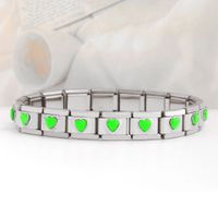 Simple Style Heart Shape Stainless Steel Handmade Bracelets sku image 31