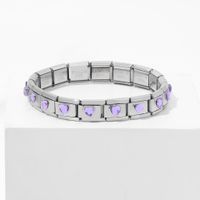 Simple Style Heart Shape Stainless Steel Handmade Bracelets sku image 28