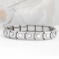 Simple Style Heart Shape Stainless Steel Handmade Bracelets sku image 36