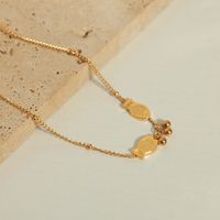 304 Stainless Steel 18K Gold Plated Casual Simple Style Plating Round Fish Pendant Necklace main image 3