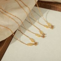 304 Stainless Steel 18K Gold Plated Casual Simple Style Plating Round Fish Pendant Necklace main image 7